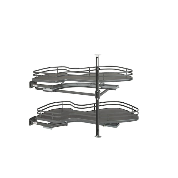 Rev-A-Shelf Steel, Orion Gray, 33 in W, 24.5 in H, 21.85 in D, 21.85 in L, Orion Gray 5372-15-FOG-L - main